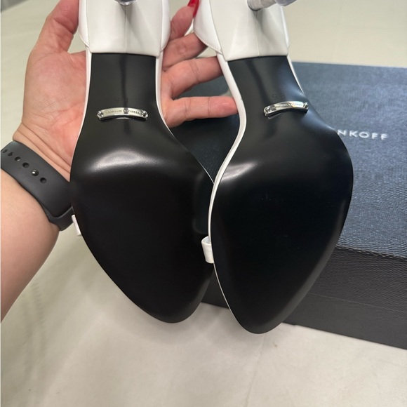 REBECCA MINKOFF Elegant White Stiletto Heel Sandals - Picture 6 of 9